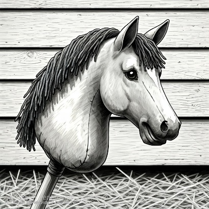 Hobby Horse - koně s hřívou z příze