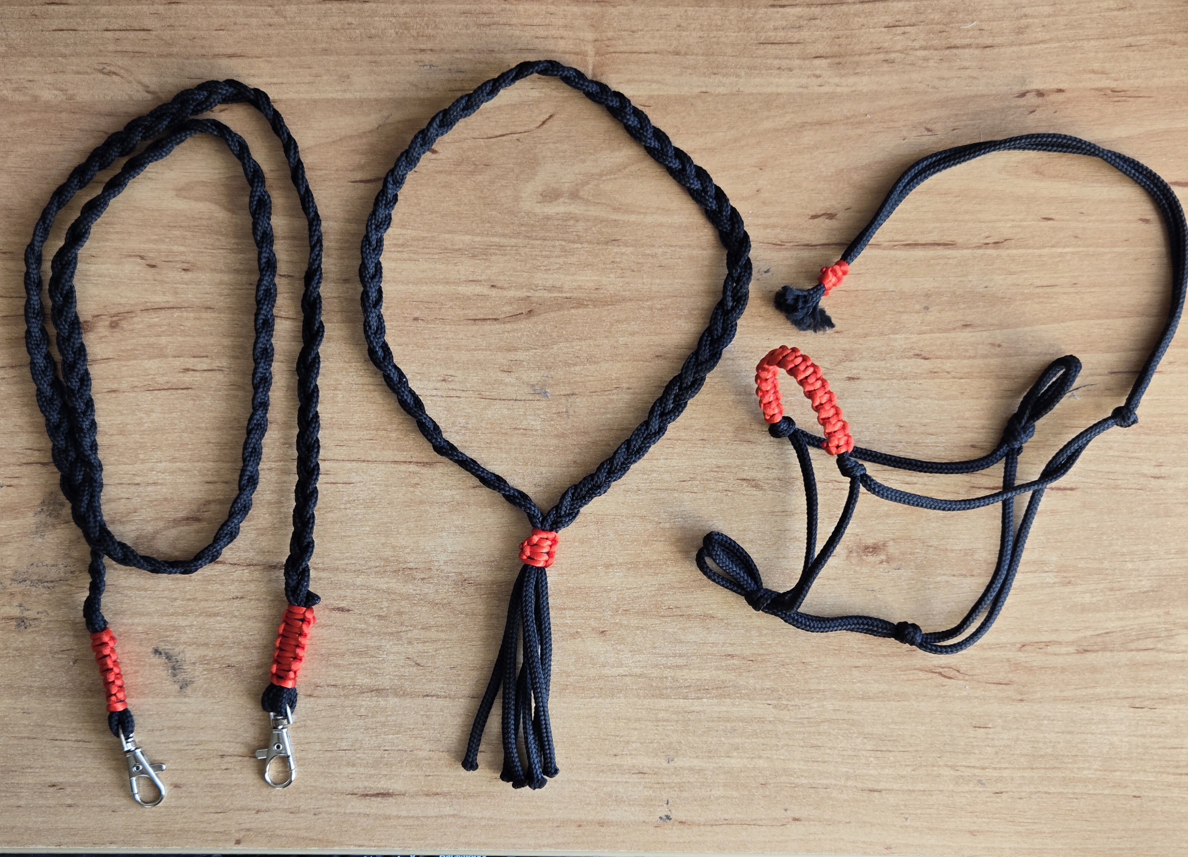 Hobby Horse - Provazový set - černý s červeným opletem