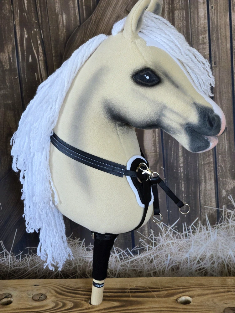 Hobby Horse - Martingal, černý, bílý fleece (2)