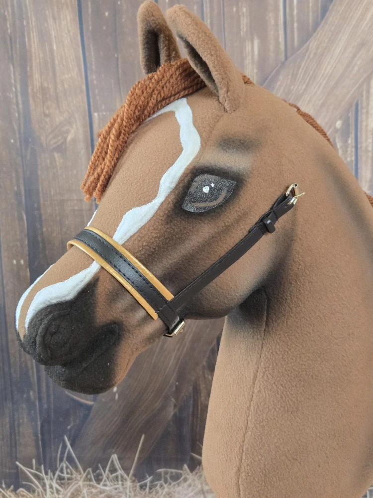 Hobby Horse - Anglický nánosník bez podpínky, černý, zlatá koženka
