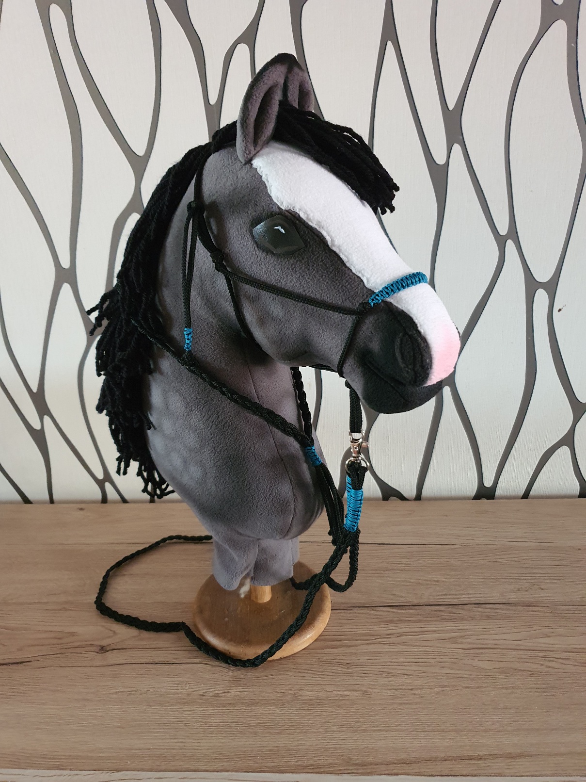 Hobby Horse - Provazový set - černý s modrým opletem