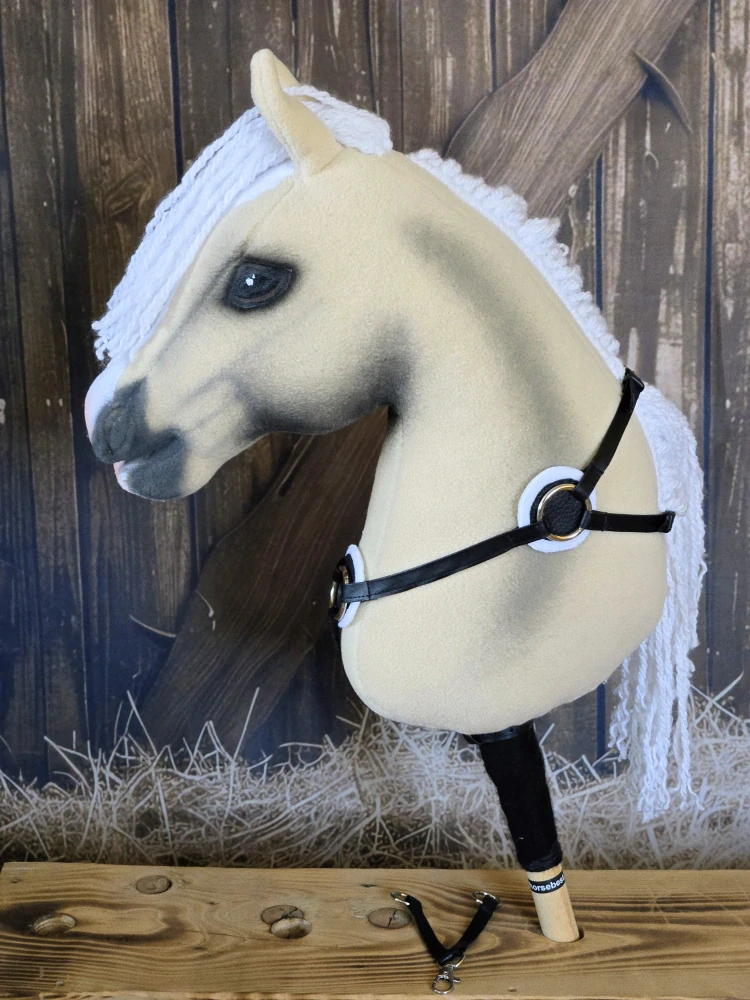 Hobby Horse - Martingal, černý, bílý fleece (1)