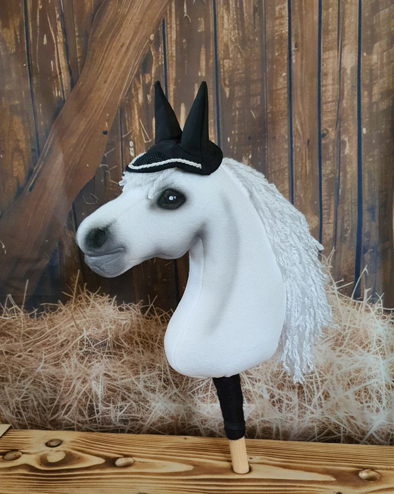 Pony - Závodní čabraka, černá, šedé olemování