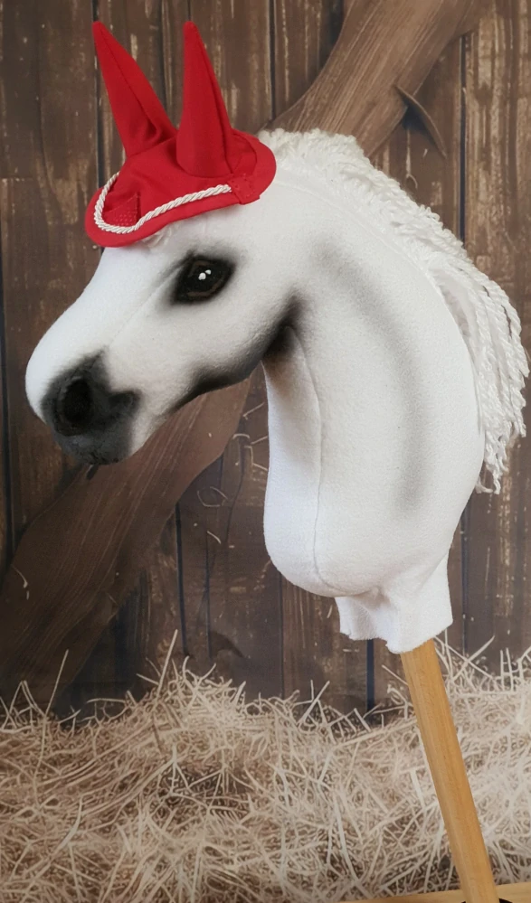 Pony - Závodní čabraka, červená, bílé olemování