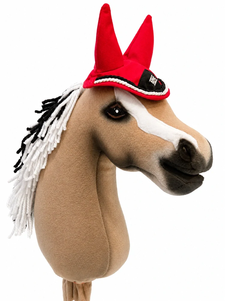 Pony - Závodní čabraka, červená, bíločerné olemování
