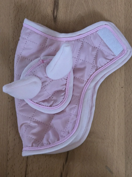Zimní deka s čabrakou pro Hobby Horse – růžová s růžovým lemováním, podšitá fleecem, velikost PONY