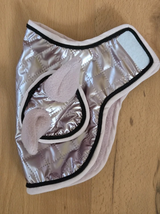 Zimní deka s čabrakou pro Hobby Horse – růžová s černým lemováním, podšitá fleecem, velikost PONY