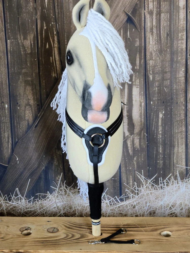 Hobby Horse - Martingal, černý, bílý fleece (2)