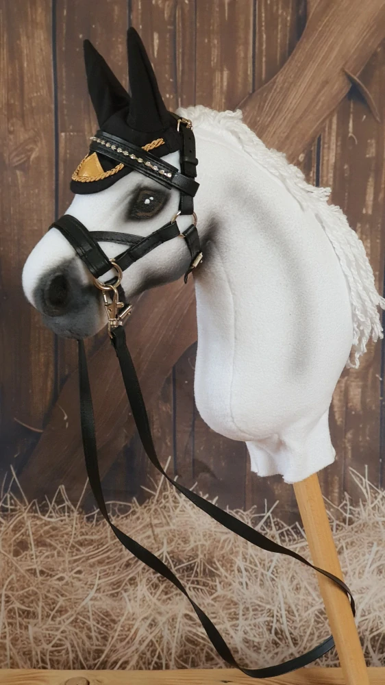 Pony - Závodní čabraka, černá, zlaté olemování