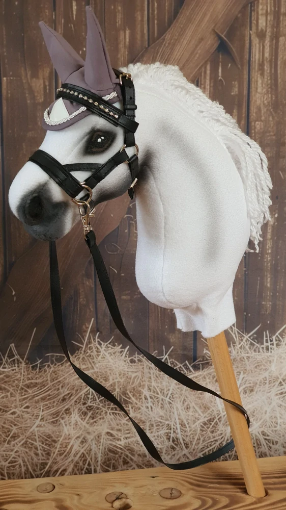 Pony - Závodní čabraka, šedá, bílé olemování