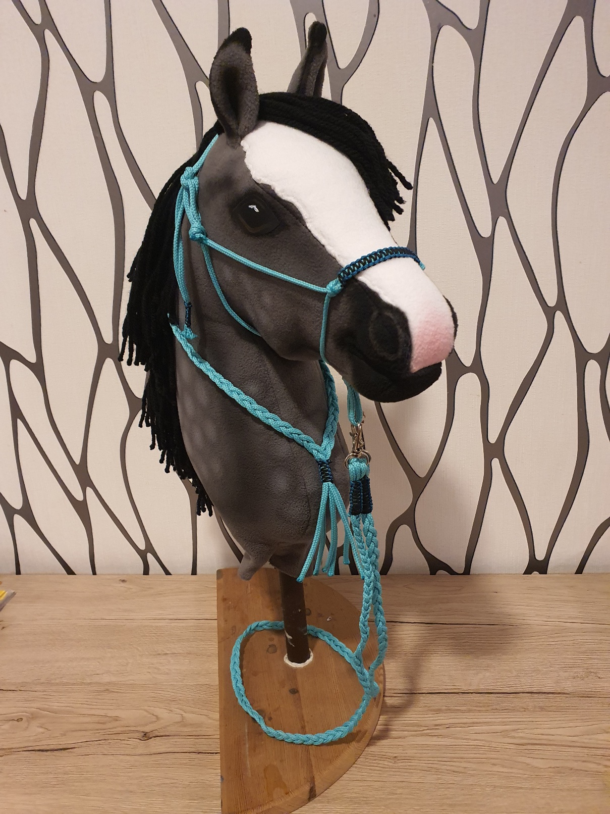 Hobby Horse - Provazový set - tyrkysový s černomodrým opletem