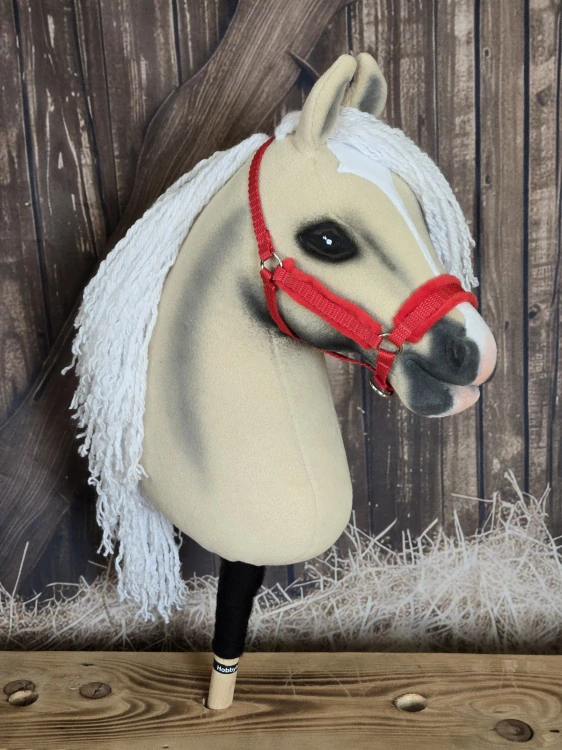 Hobby Horse - Stájová ohlávka, červená, červený beránek
