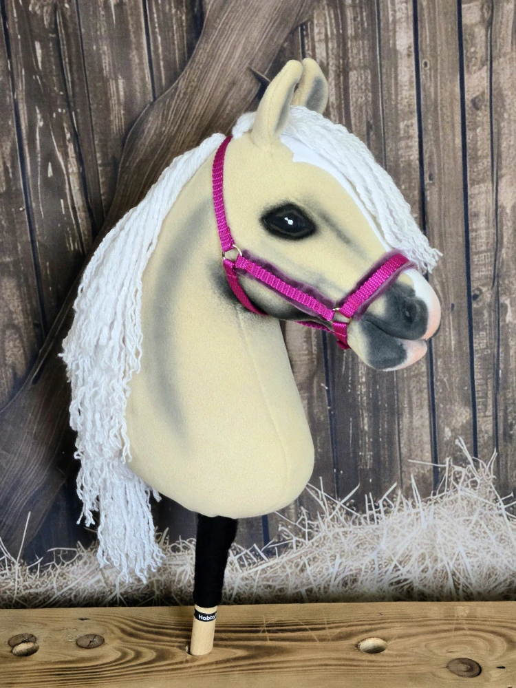 Hobby Horse - Stájová ohlávka, tmavě růžová, fialový beránek