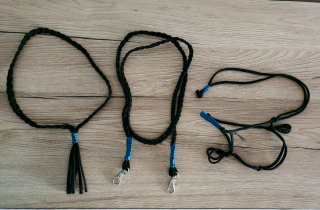 Hobby Horse - Provazový set  - černý s modrým opletem