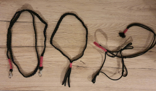 Hobby Horse - Provazový set - černý s růžovým  opletem