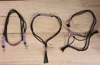 Hobby Horse - Provazový set - černý - modro růžové oplety