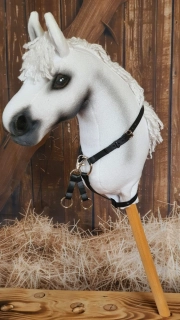 Poprsák s martingalem pro Hobby Horse – černý z koženky, velikost PONY
