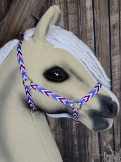 Hobby Horse - stájová ohlávka, fialový vzor