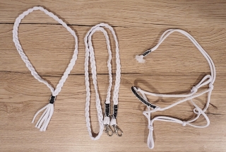 Hobby Horse - Provazový set - bílý, černobílý oplet