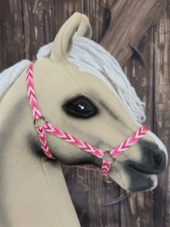 Hobby Horse - stájová ohlávka, růžový vzor