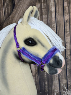 Hobby Horse - Stájová ohlávka, fialová, fialový beránek