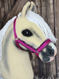 Hobby Horse - Stájová ohlávka, tmavě růžová, fialový beránek